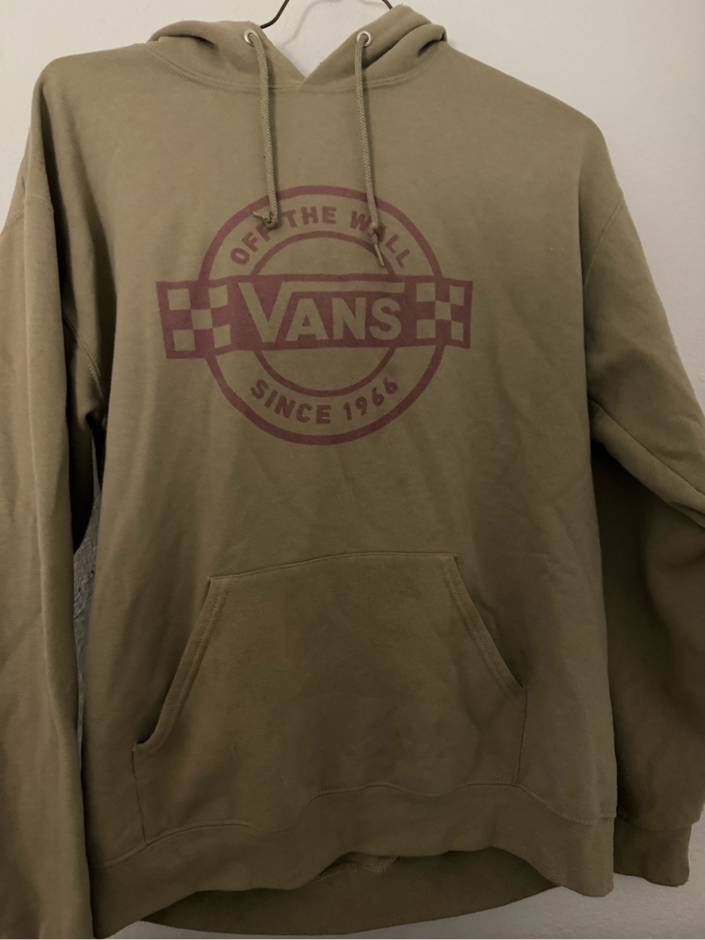 Jerzees Olive Green Hoodie with Maroon Logo